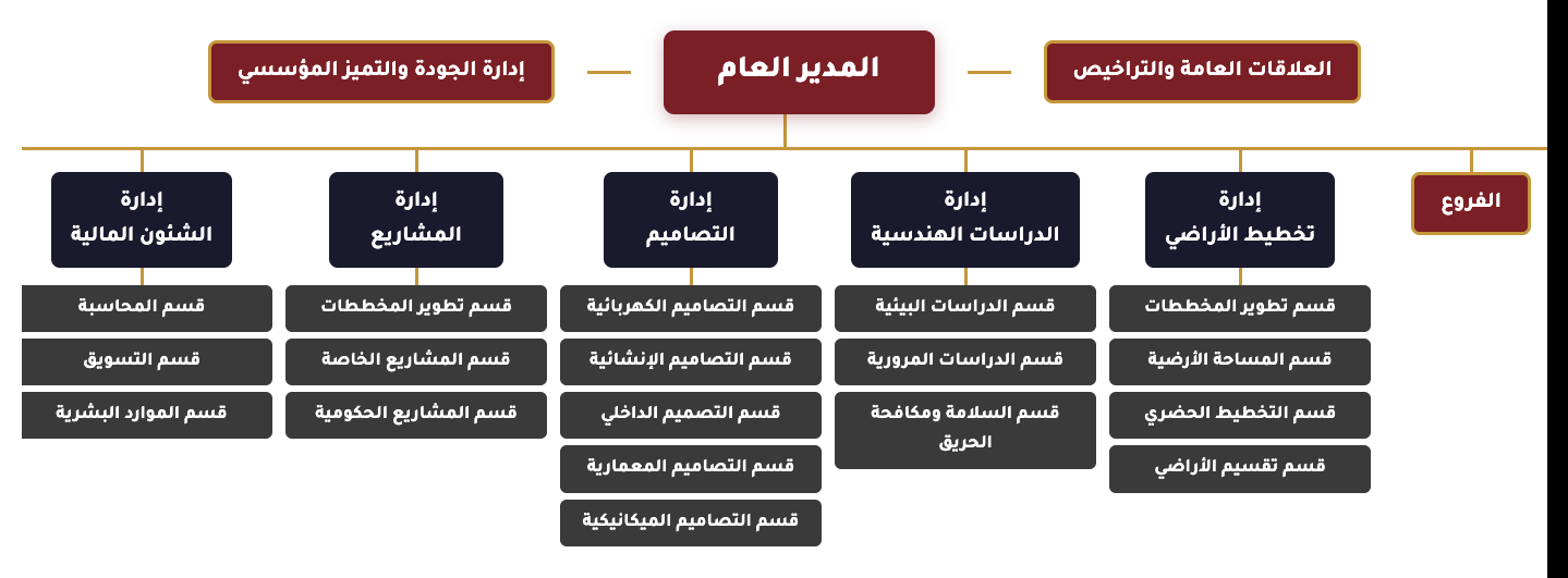 الهيكل التنظيمي لشركة أرابسك